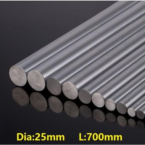 4pcs/lot 25mm linear shaft 700mm long 25x700mm chromed plated linear shaft steel rod hardened shaft CNC router