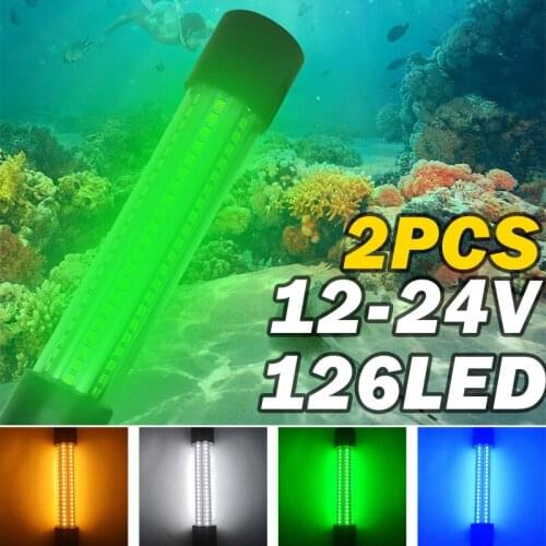AC/DC12-24V 13W 126LED Lure Bait Night Fishing Finder Lamp Light LED Boat Submersible Underwater Fishing Lamp with 5M Cable