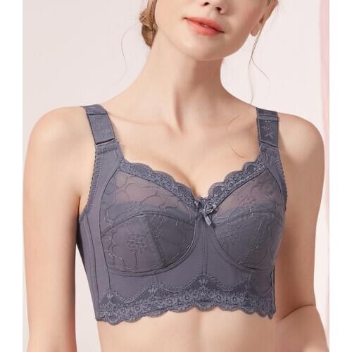 Womens No Wire Full Coverage Soft Cups Minimizer Bra 34 36 38 40 42 B C D E F G