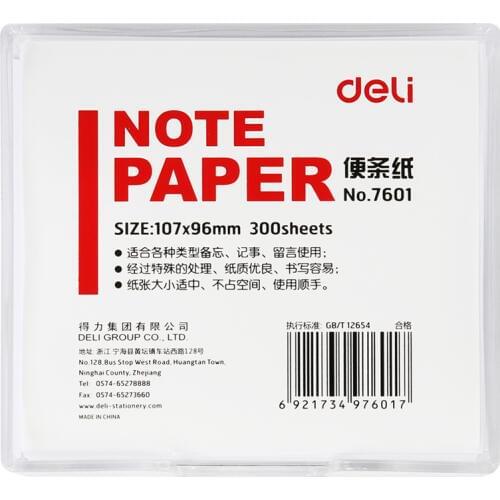 DL A blank record of 7601 note paper slips paper tape crystal box 107mm*96mm Wholesale price office & school stationery