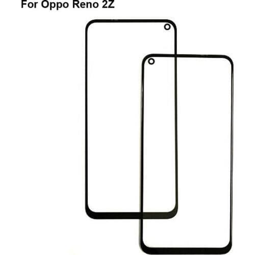 For Oppo Reno 2Z 2 Z Front LCD Glass Lens touchscreen For Oppo Reno2Z Touch Panel Outer Screen Glass without flex