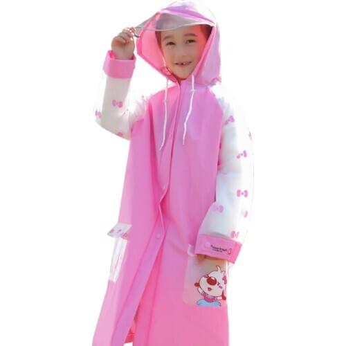 Rainfreem 2018 Raincoat Children Light Weight Cartoon Rain Gear Equipment EVA Rainwear Rain Coat Kids