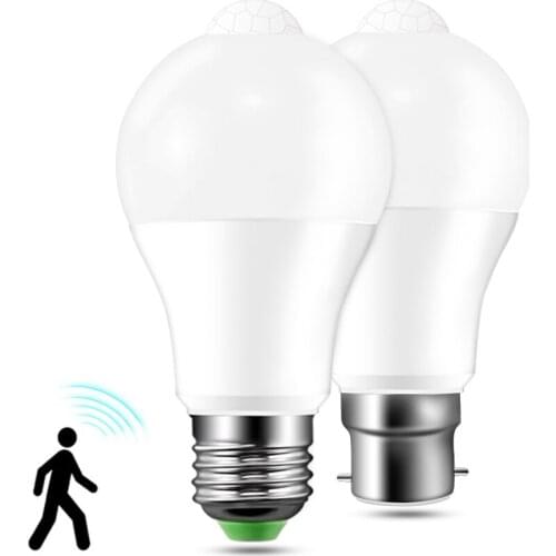 E27 B22 Indoor Lighting 12W 18W Motion Detector PIR Motion Sensor Yard Led Bulb AC85-265V Cold White Warm White Low Consumption