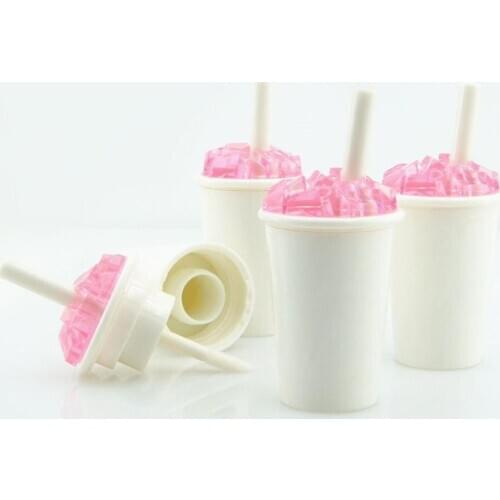 New 1/5pcs 6ml Novelty Drink Bottle Lip Gloss Tubes Bottle Powder Cap White Bottle Empty Lipstick Tube Plastic lip glaze tubes