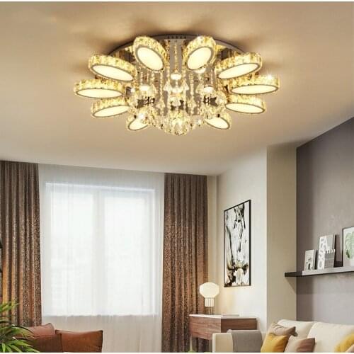K9 crystal LED ceiling light Living room bedroom dining room study ceiling lamp Commercial lamps office lighting