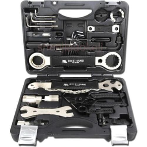 22 pcs/set Bicycle Repair Tool mountain bike Professional Tool YC-721 Kit Repair Spoke Wrench Freewheel Pedal Wrench