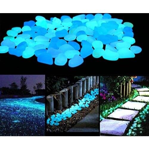 Artificial Lightweight Luminous Pebble Stone For Home Fish Tank Decor Garden Corridor Decorations 1000pcs Free Shipping