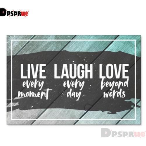 Dpsprue Full Square/Round Drill 5D DIY Diamond Painting "Text" Diamond Embroidery Cross Stitch 3D Decor Gift DF133