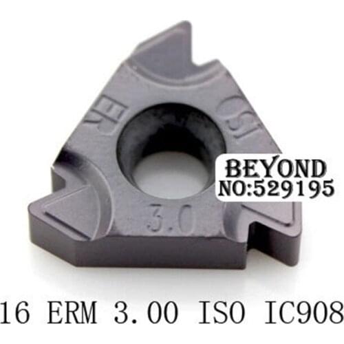 Original Iscar 10pcs 16ER 16 ERM 3.00 ISO IC908 16 ER Carbide Inserts Lathe Tools CNC Cutter Turning Tool utensili tornio