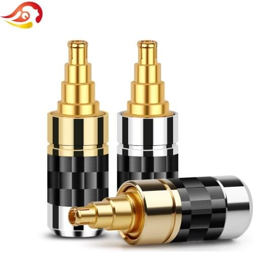 QYFANG ie40 Earphone Plug Carbon Fiber Pin Thick Gold Plated Beryllium Copper Audio Jack Wire Connector For IE40PRO Headphone