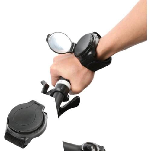 Adjustable Anti-skid 360 Degrees Wrist Back Mirror Rotation Bicycle Wrist Strap Back Mirror for Outdoor Cycling Bike Mirrors