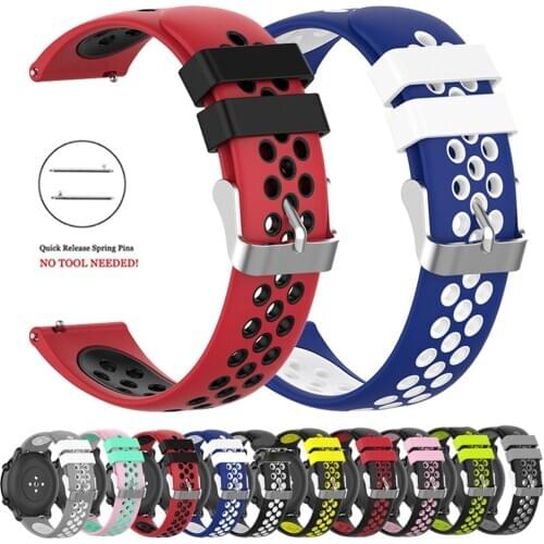 New Sport Bands For Samsung Galaxy Watch 3 45mm 41mm 46mm 42mm Silicone Strap Watchband For Samsung S3 / Active 2 Watch Bracelet