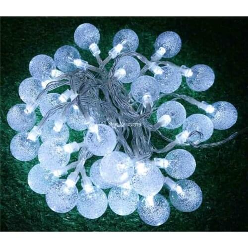 5m 50 LED Pendant String Lights Battery Operated Crystal Balls Christmas Wedding Decoration Luminary Twinkle Lights