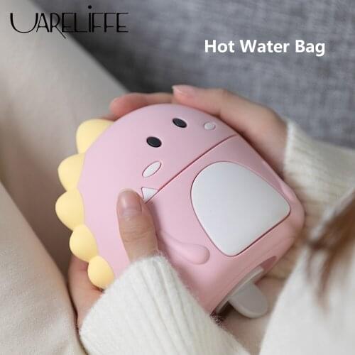 Uareliffe Dinosaur Hot Water Bag Hot And Cold Dual Use Winter Hand Warmer Microwave Heating Stress Pain Relief Therapy Ice Bag
