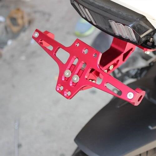 Universal Motorcycle License Plate Frame Aluminum Alloy Adjustable Angle License Number Plate Frame Holder Bracket High Quality