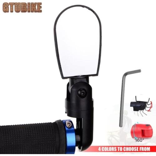 Bicycle Bike Rearview Mirror 360 Rotate Cycling Road Mountain BikeWide Angle Rear View Glass Handlebar Mirrors