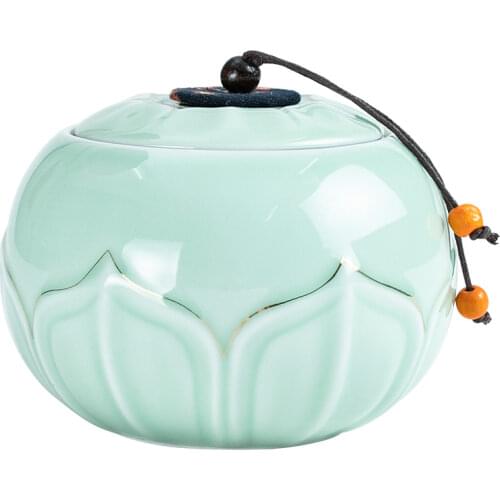 NEWYEARNEW Ceramic Tea Can Storage Bottles Jars Accessories Creative Chinese Retro Decoration Business Gifts