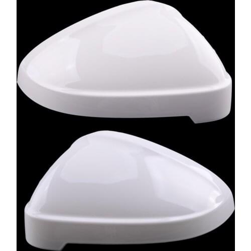 1 Pair Car White Left & Right Door Side Rearview Wing Mirror Cover Cap Housing 8W0 857 527 Fit For Audi A4 S4 B9 A5 S5 RS4