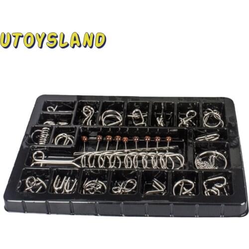 20Pcs Intelligence Buckle Puzzle Baguenaudier Chinese Rings Educational Toy for Adult