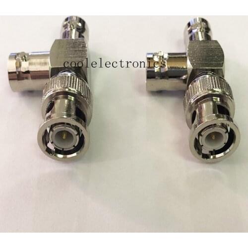 5pcs RF coaxial coax BNC Male to 2 BNC Female T Type 3 Way RF adapter Connector