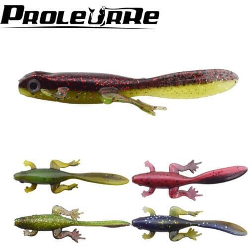 6Pcs/package Salt Smells Soft Frog Baits Artificial lifelike 8cm 3.8g Fishing lures Mix Crank Hooks Fishing Soft Baits Pro-338