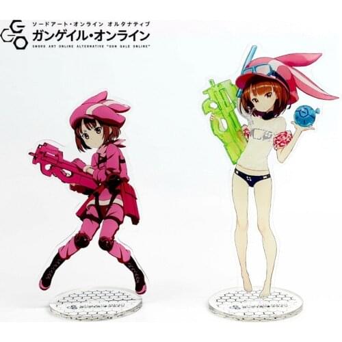 Anime Sword Art Online Alternative: Gun Gale Online Acrylic Stand Model Doll Karen Pitohui Miyu PVC Figure Toys Collection 20cm