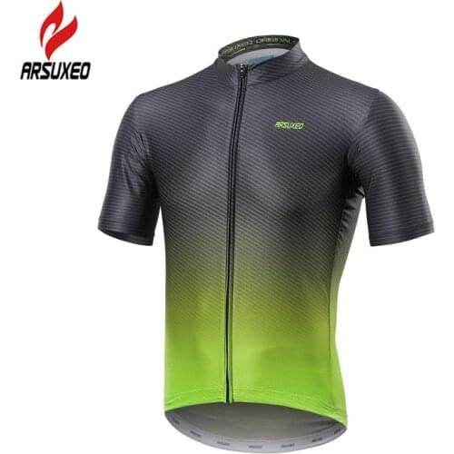 ARSUXEO 11 Colors Summer 2021 Men Women Cycling Jersey Short Sleeve Breathable Printed Road Bike Shirt Bicycle Jerseys Clothing