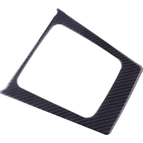 Car Black Carbon Fiber Gear Shift Panel Cover Frame Trim Fit For Subaru Forester 2013 2014 2015 2016 2017 2018