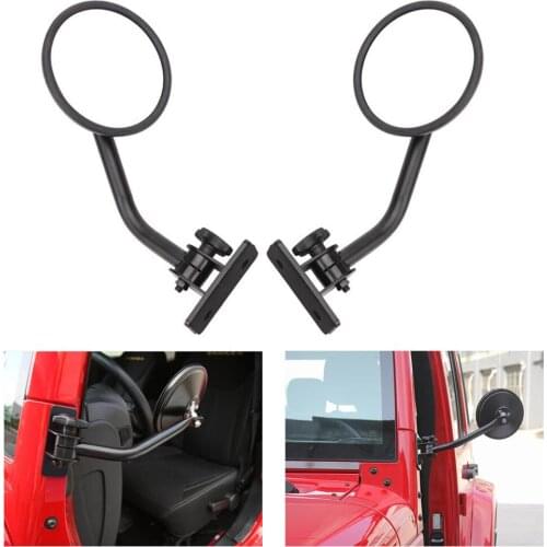 Car Side Rearview Mirror Angle Adjustable Exterior Rear View Mirror Auto Styling For Jeep Wrangler TJ JK 1997-2018