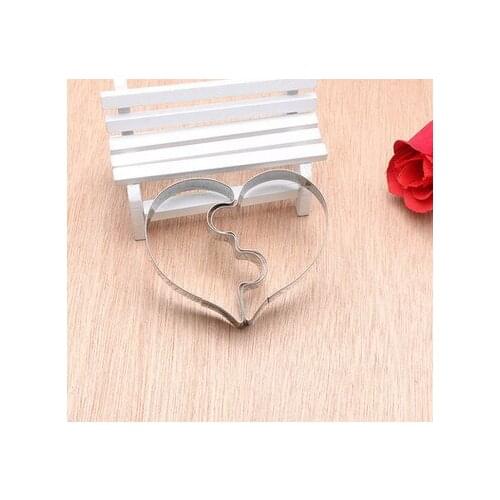 Delidge Love Puzzle Cookie Cutter 3D Stainless Steel Wedding Fondant Cake Decorating Tools DIY Pastry Biscuit Baking Molds