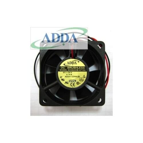 FOR ADDA AD0624HB-A71GL 6025 6cm 60mm DC 24V 0.15A 2Wire DC Brushless axial server inverter Cooling Fan