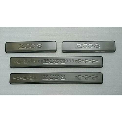 For Peugeot 2008 2014-2019 Styling Hoge Kwaliteit Roestvrij Staal Scuff Plate/Instaplijsten Car styling Accessoires