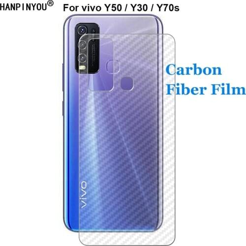 For vivo Y50 / Y30 / Y70s / Y51s / IQOO U1 3D Anti-fingerprint Soft Carbon Fiber Back Film Rear Screen Protector (Not Glass)