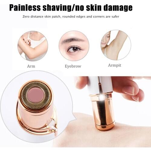 Electric Eyebrow Trimmer Epilator Female Body Facial Lipstick Shape Hair Removal Mini Painless Razor Shaver