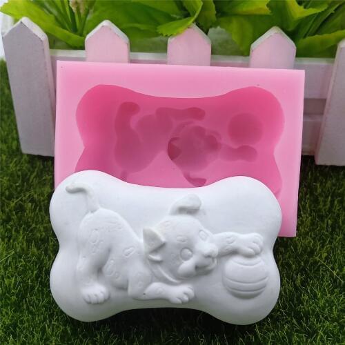 Dog Design Soap Molds Handmade Silicone Molds for Soap Resin Crafts Silicone Mold