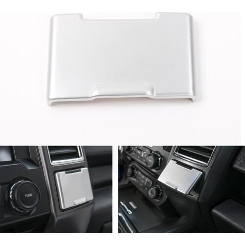 Car Interior Electrical Socket Power Supply Panel Cover Trim Styling Sticker For Ford F150 2015+ ABS