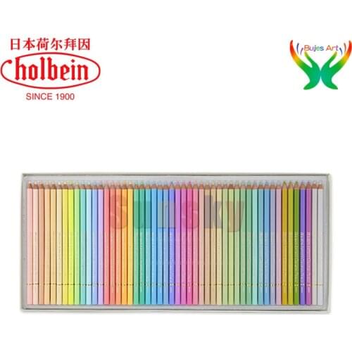 Holbein Artist oil color pencil macarone color matching 50 color lead paper box artist drawing pencil art painting supplies