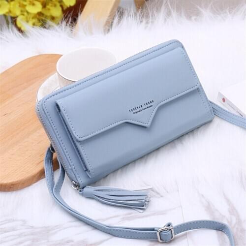 PU Leather Female Wallet Fashion Long Woman Card Holder Phone Bags Card Holder Money Clutch Wristlet Multifunction Women Wallet