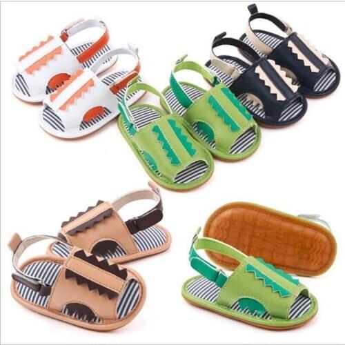 2020 New Baby Summer Shoes Newborn Infant Boys Shoes Rubber Sole Non-slip Toddler PU Leather First Walkers