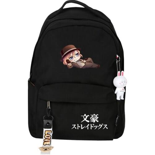 Bungo Stray Dogs Cartoon Small School Backpack Anime Bookbag Pink Shoulder Bags Women Travel Bagpack kawaii Laptop Rugzak