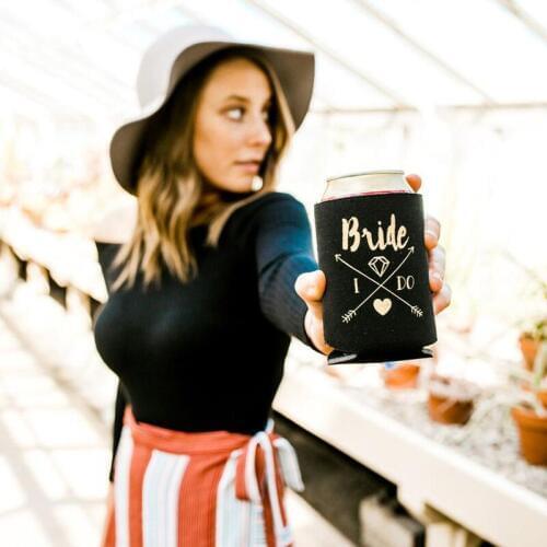 Bride Tribe Drink Cooler Bachelorette hen Party wedding bridal shower decoration Favor Beer Bottle Can Holder table centerpiece