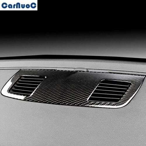 For BMW 3 Series E90 E92 E93 2005-2012 Car Dashboard Speaker Panel Decoration Carbon Fiber Sticker Styling Accessories