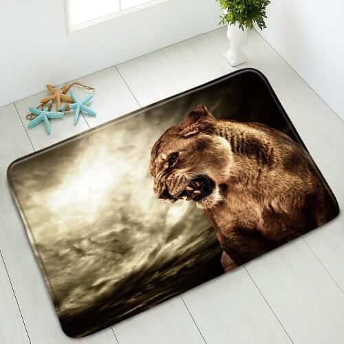 Animals Non-Slip Bathroom Mat Giraffe Lion Polar Bear Bedroom Kitchen Doormat Rug Washable Floor Mat Absorbent Carpet Home Decor