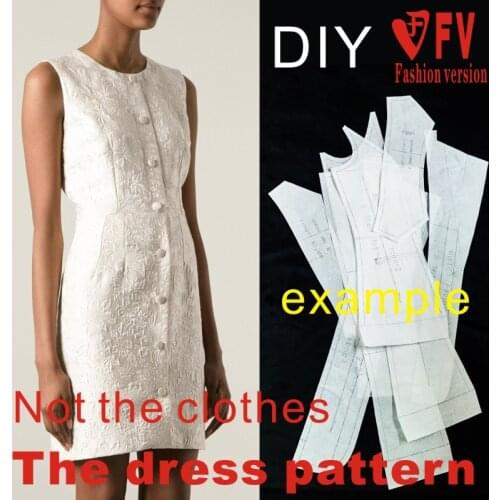 Clothing DIY The dress Dresses Sewing Pattern cutting drawing Womens Dress Sewing Template BLQ-67