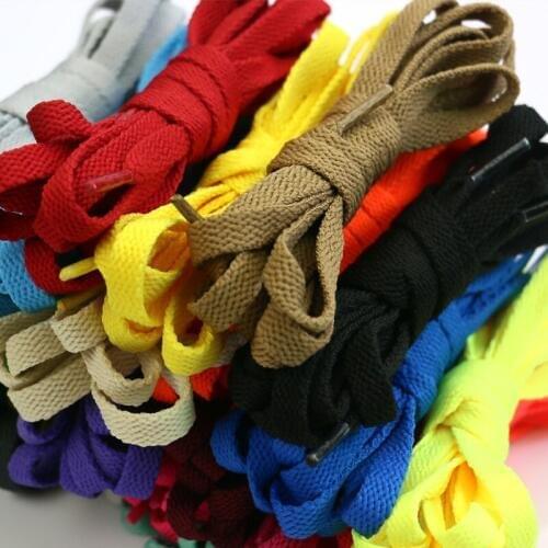 Wholesale! 50 Pairs Flat Shoelaces 0.8cm Width Laces Strings for Running Shoes 100CM / 120CM / 140CM / 160CM / 180CM Shoelace