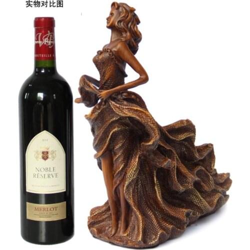 Resin beauty wine rack creative living room home wine cabinet European red wine rack decoration