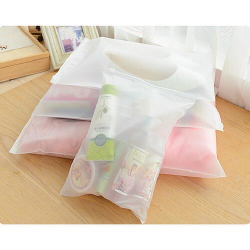 Portable Travel Set Cosmetics Clothes Lingerie Bag Transparent Plastic Storage Bag Self Sealed Zipper