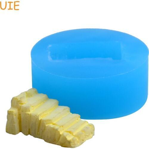 PYL457U 19.7mm Staircase Mold - Stairs Silicone Mold, Food Grade, Fondant, Cookie Biscuit, Gum Paste, Chocolate, Resin Molds