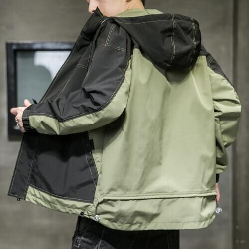 Work coat mens spring and autumn new ins trend jacket Korean version cool autumn casual clothes