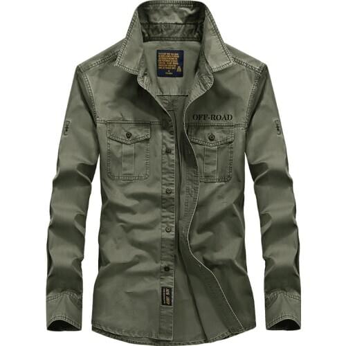 Plus Size 5XL 6XL Military Shirt Men Spring Autumn 100% Cotton Long Sleeve Mens Shirts Casual Dress Shirts Male Camisa Masculina
